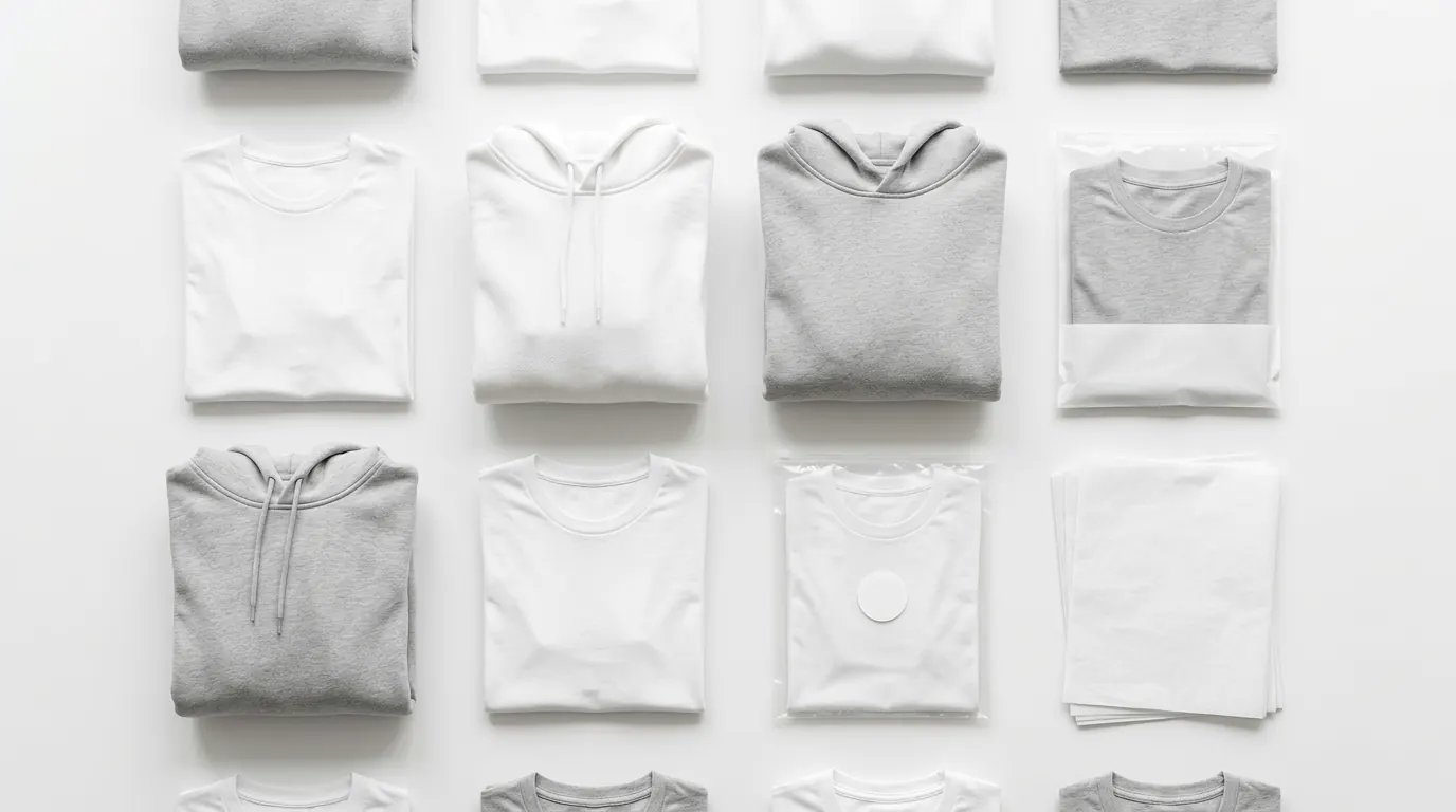 Developed blank garments compared by fit, fabric and colour