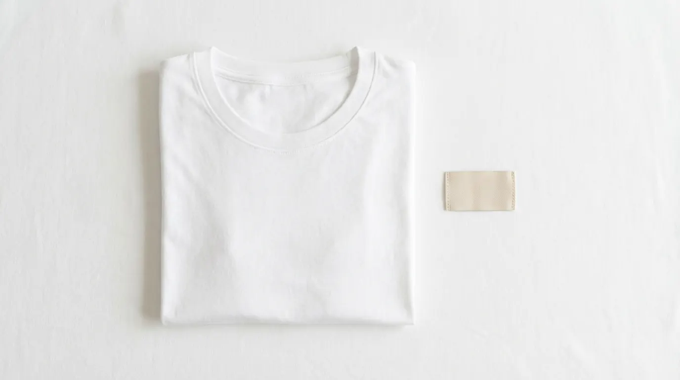 Private-label T-shirt prepared as part of a complete branded garment programme