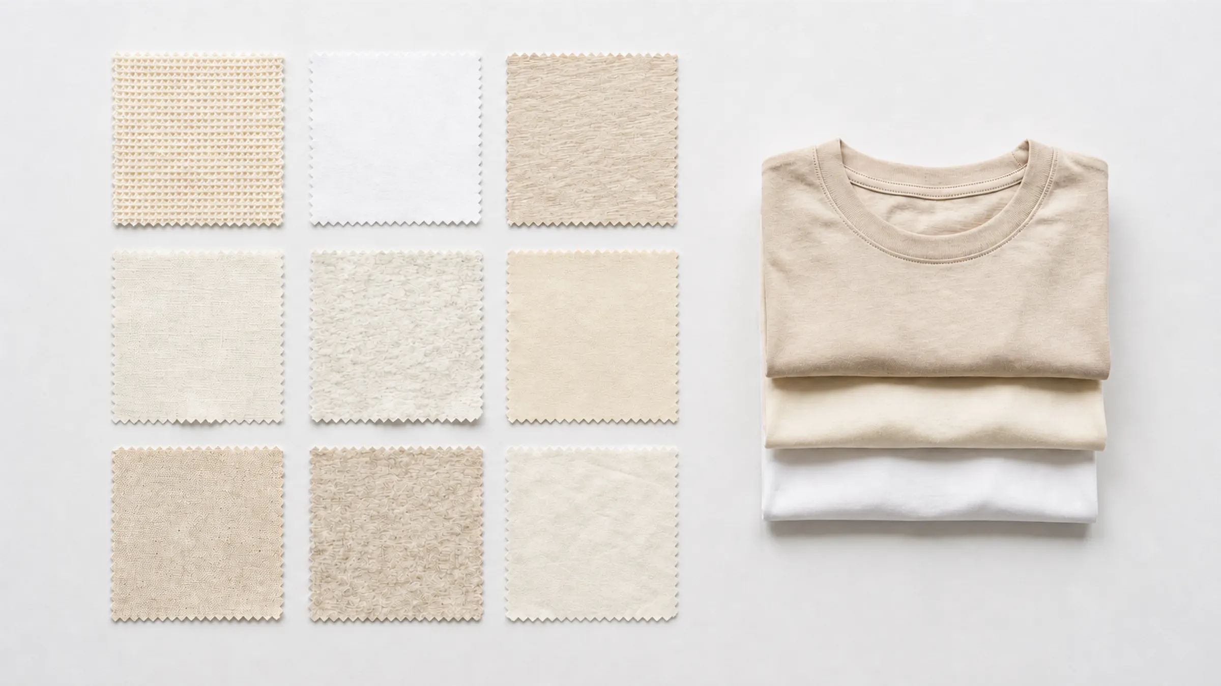 Fabric structures and garment surfaces compared during full custom material selection