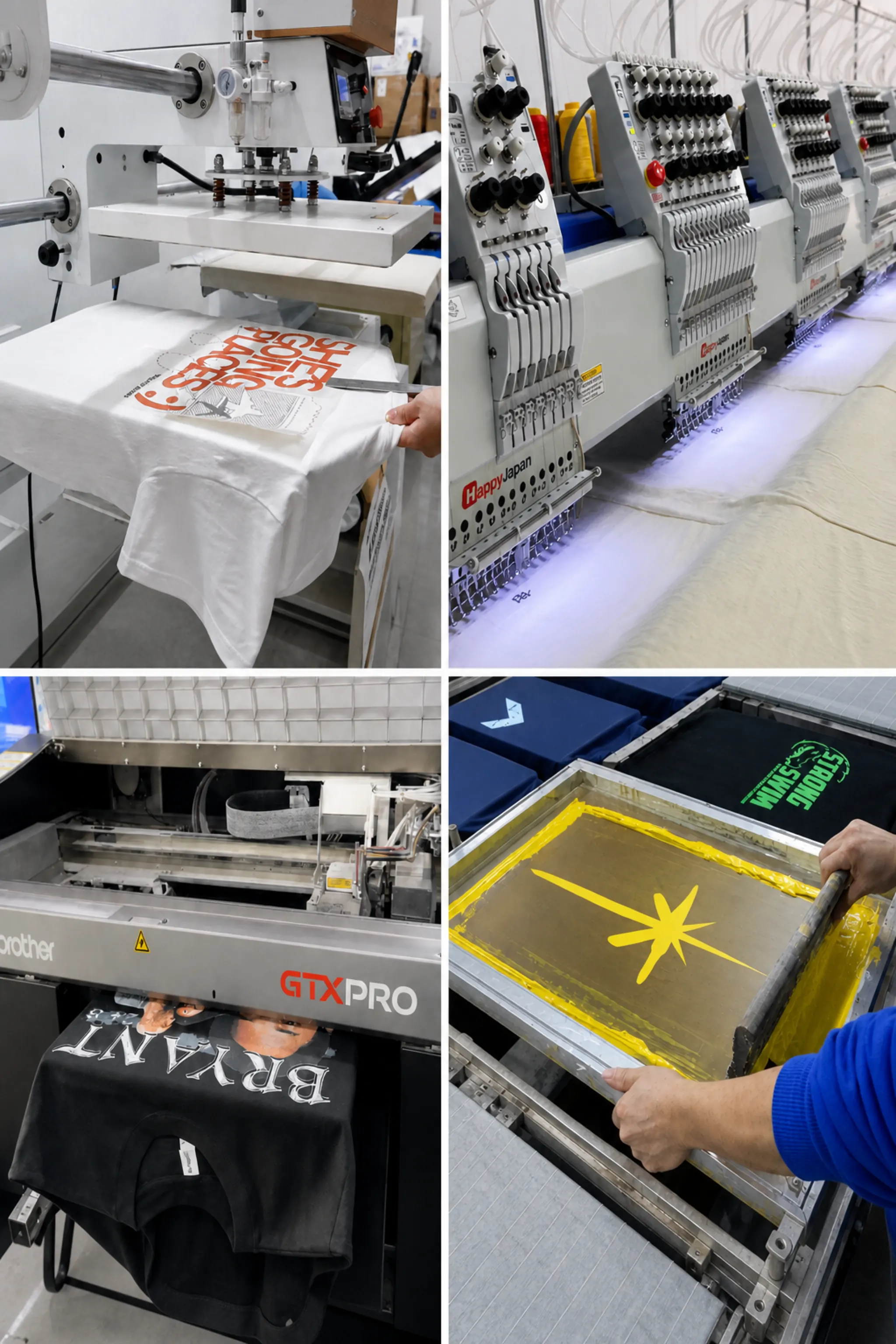 Apparel printing and embroidery processes used to prepare a customization sample