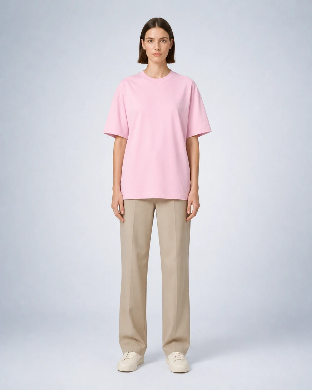 Driov Inspire Tee in Light Pink shown in a product view