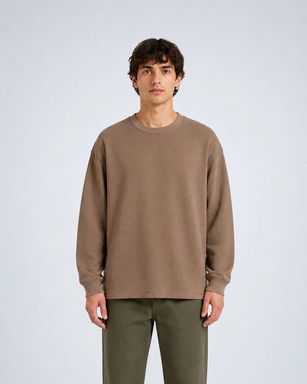 Freestyler shown in a mid-length three-quarter model view in Camel