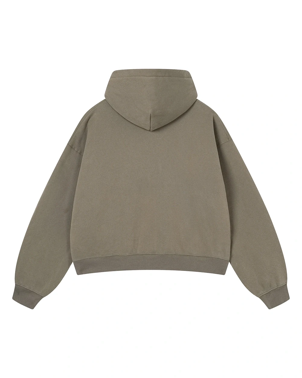 Cropbox back garment view in Grey Green