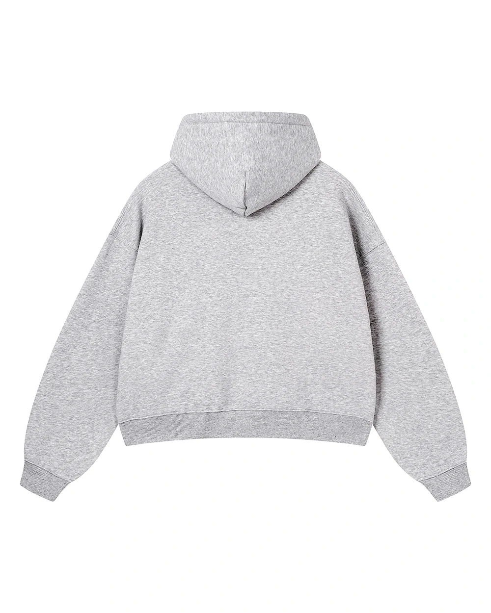Cropbox back garment view in Heather Grey