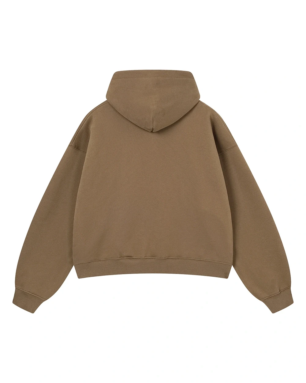 Cropbox back garment view in Khaki Camel