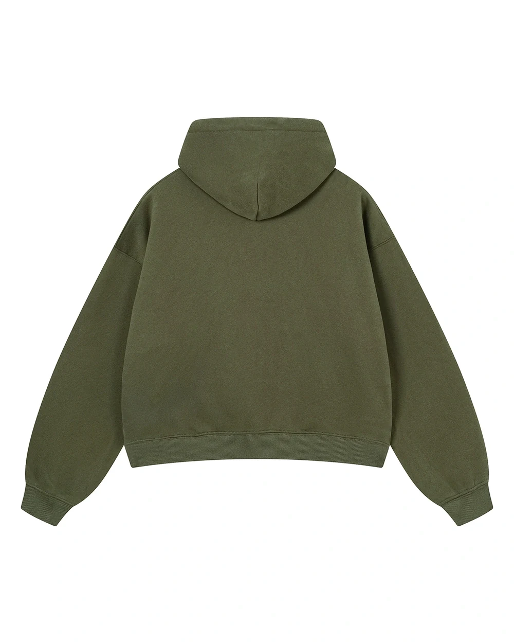 Cropbox back garment view in Olive Green