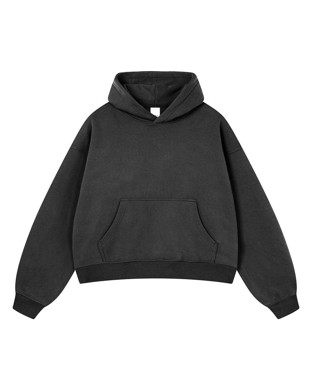 Cropbox front garment view in Reactive Black