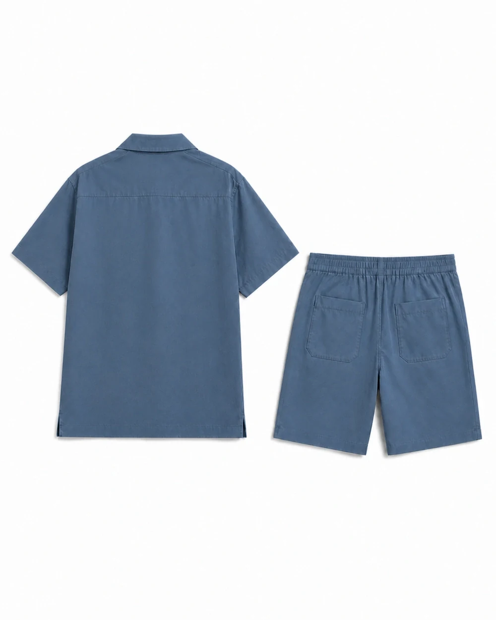 Cove Set back garment view in Slate Blue