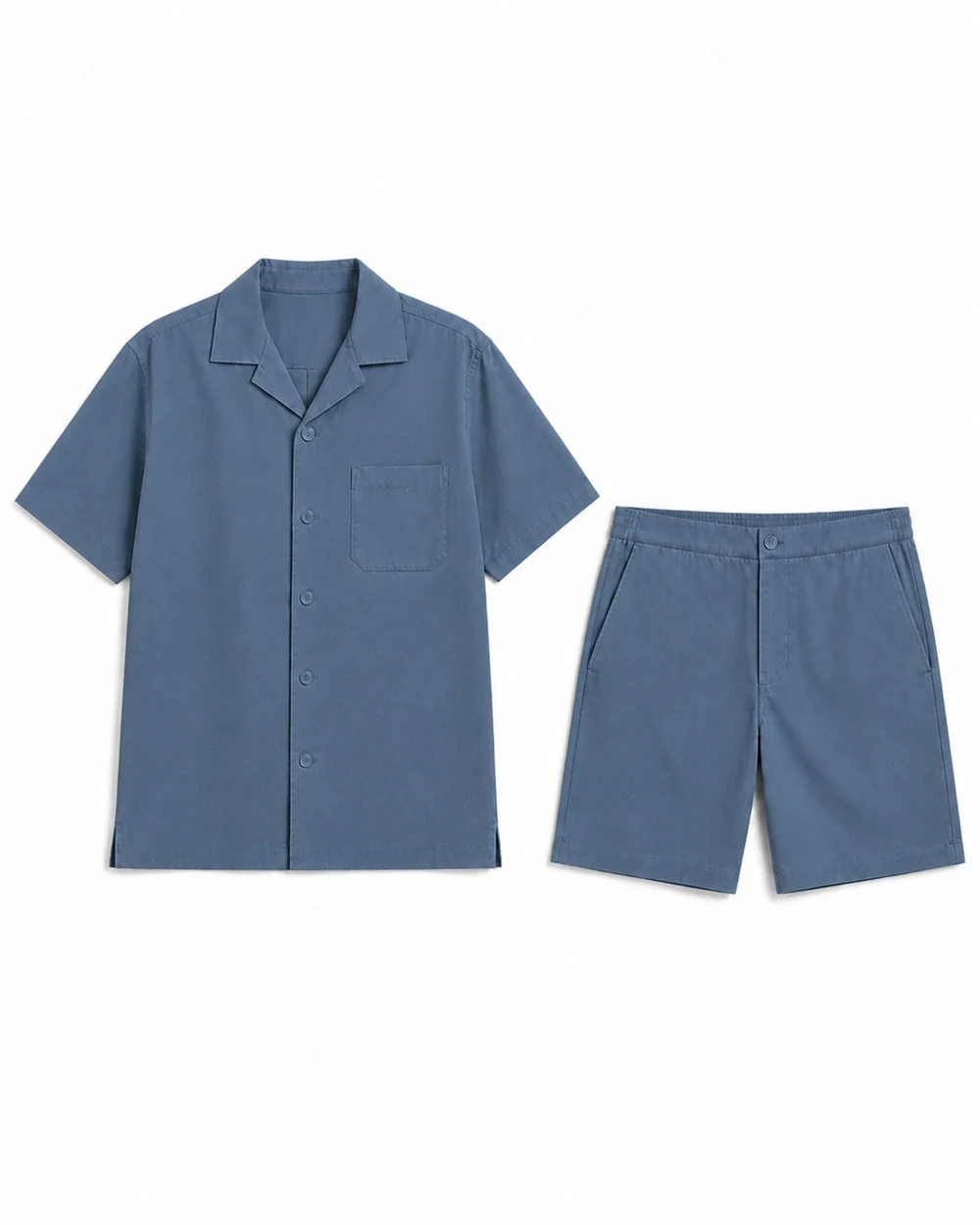 Cove Set front garment view in Slate Blue