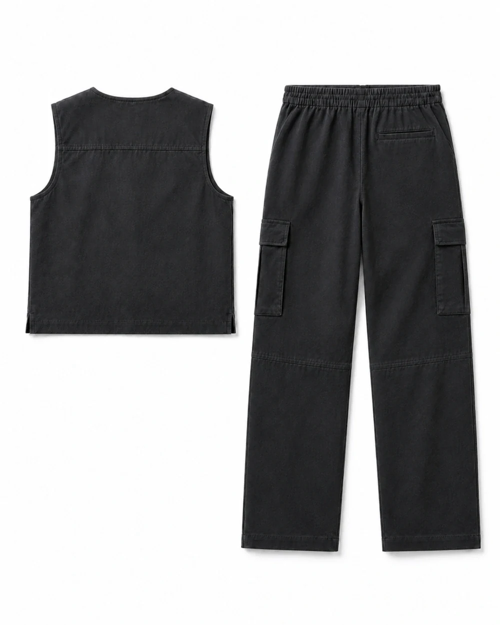 Field Set back garment view in Charcoal