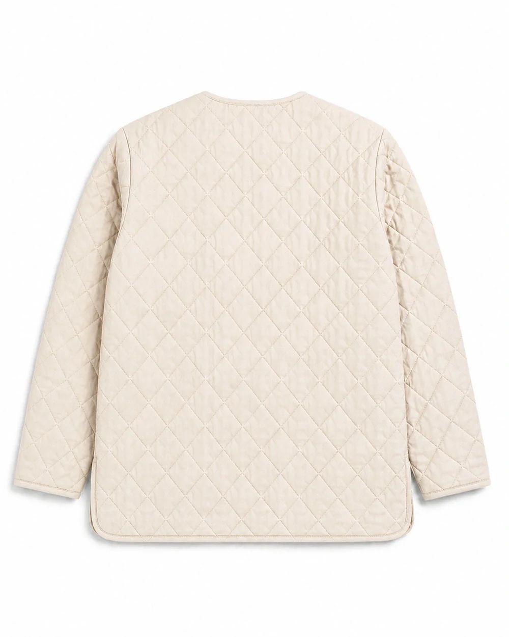 Lattice Liner back garment view in Oat