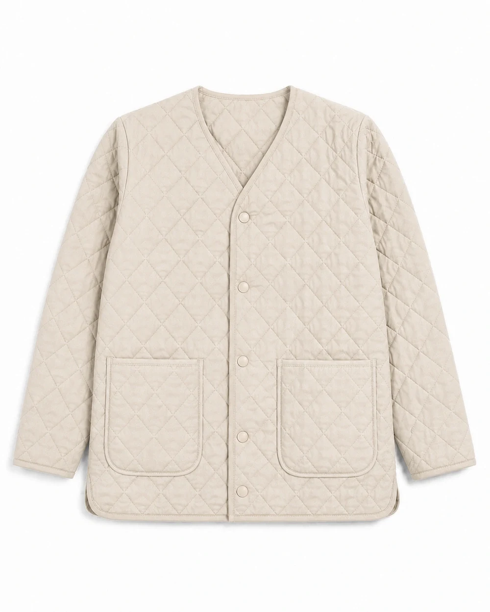 Lattice Liner front garment view in Oat