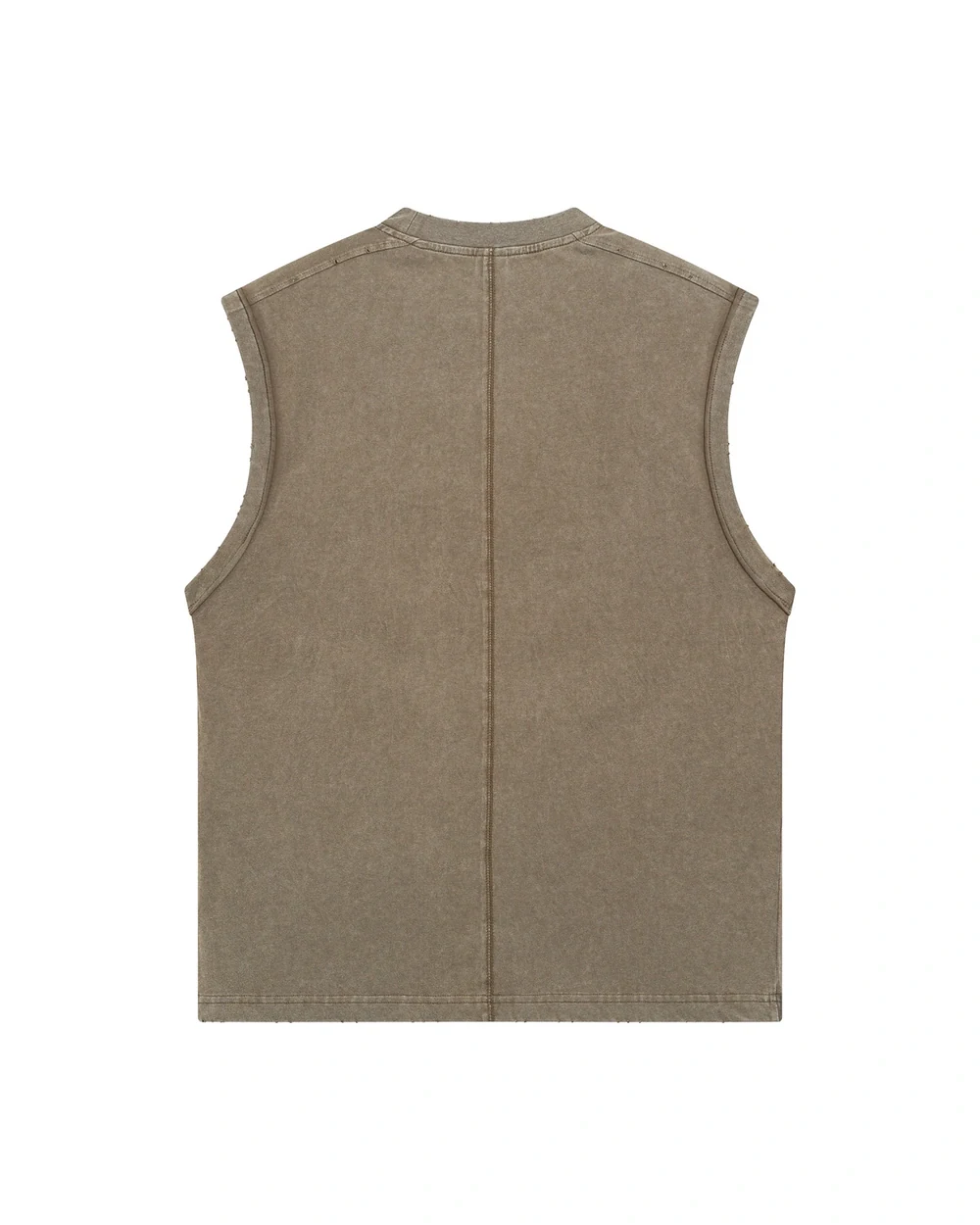 Rawline Tank back garment view in Washed Brown