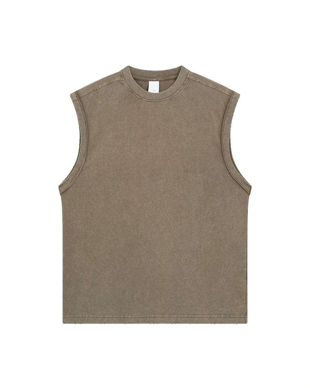 Rawline Tank front garment view in Washed Brown