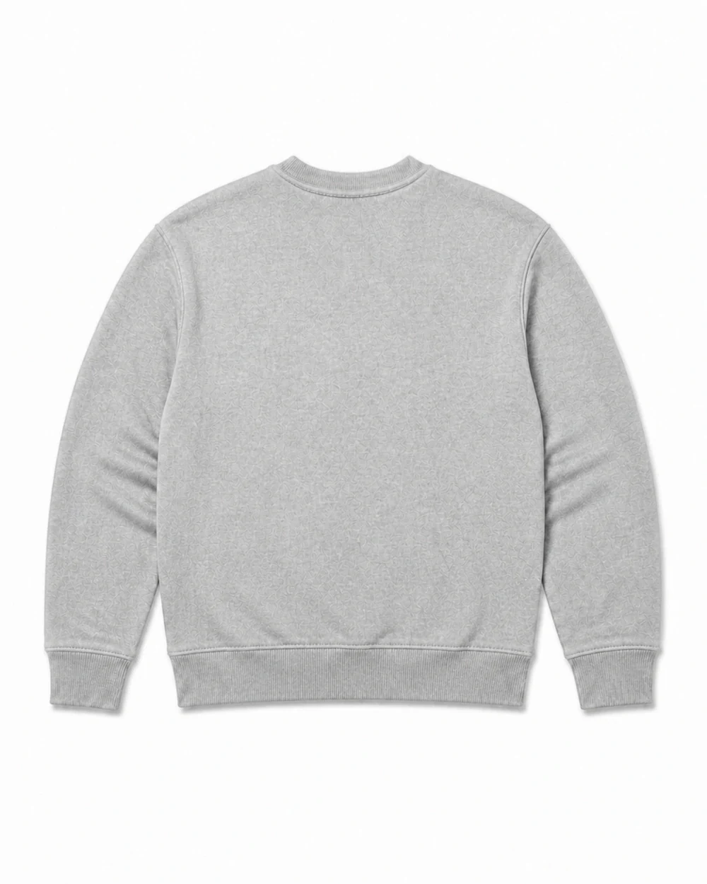 Inspire Crew back garment view in Heather Grey