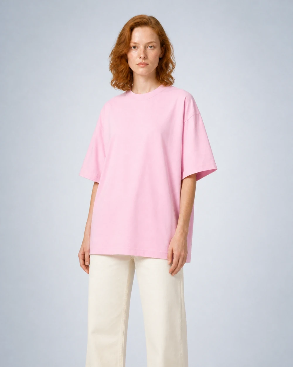 Driov Nova shown in a mid-length three-quarter model view in Peach Pink