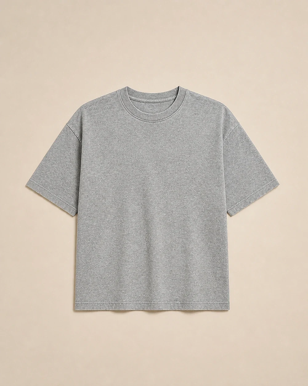 Hipster Tee front garment view in Heather Grey