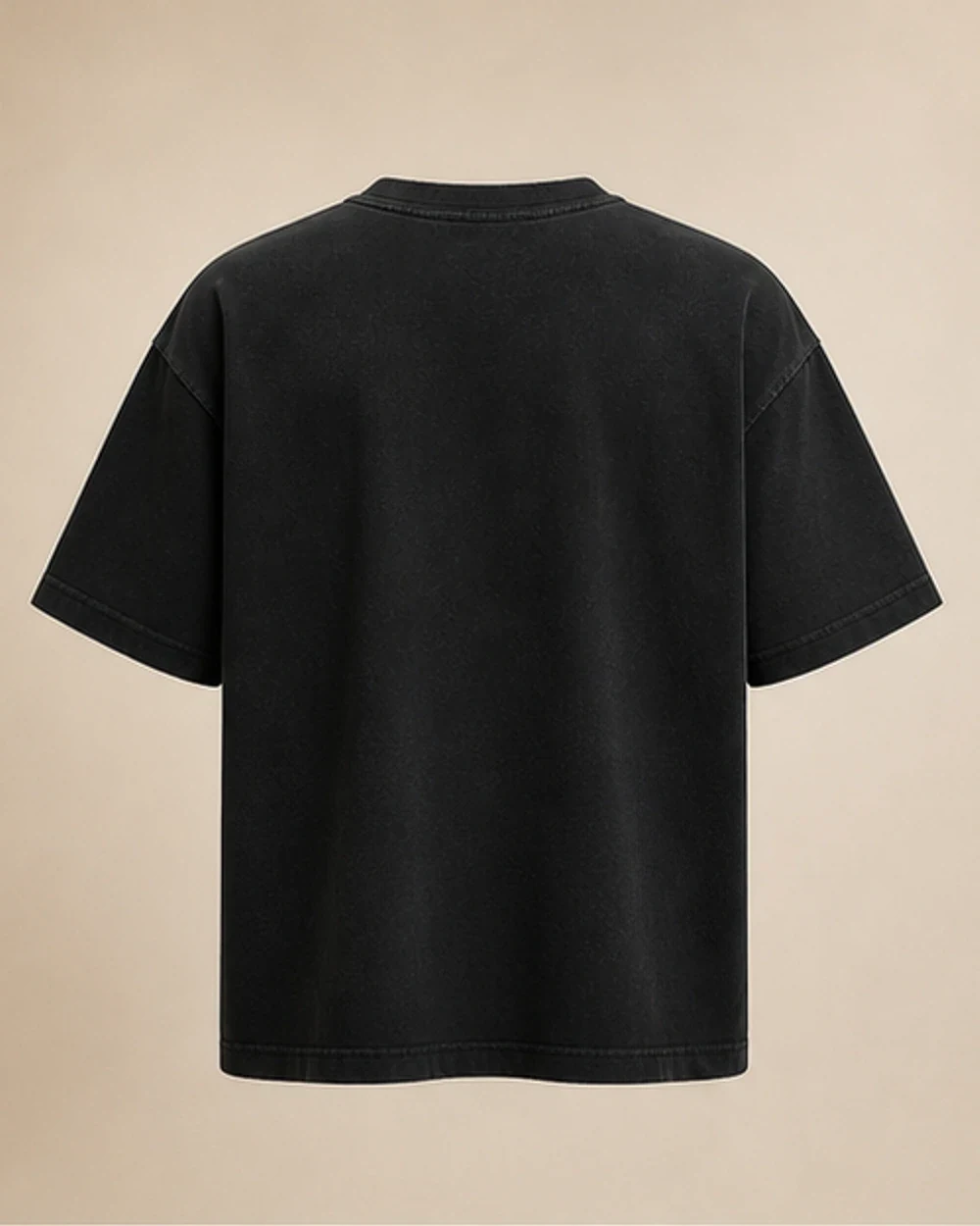 Hipster Tee back garment view in Washed Black
