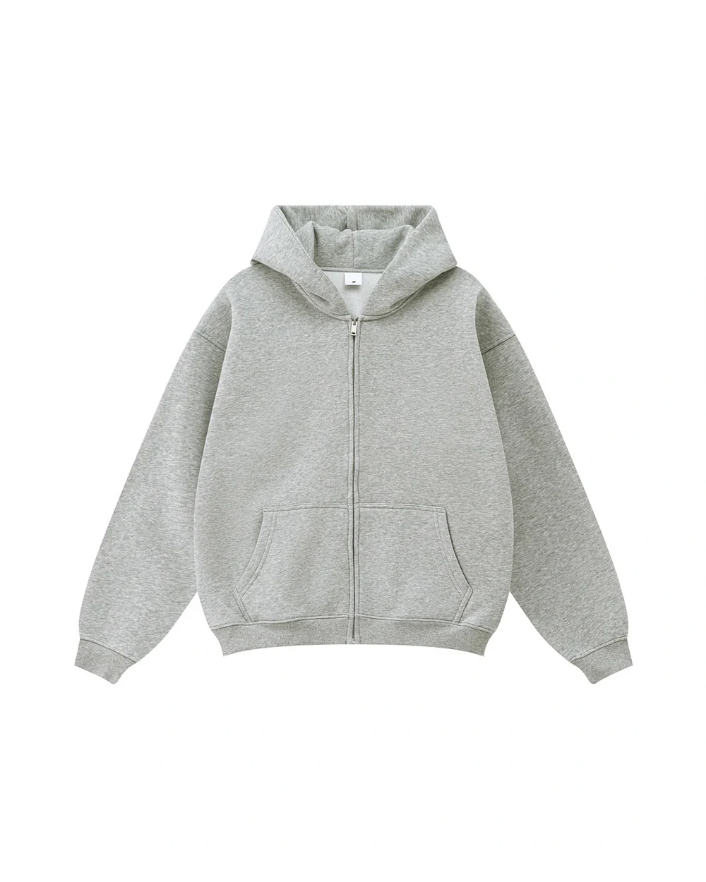 Transit front garment view in Heather Grey