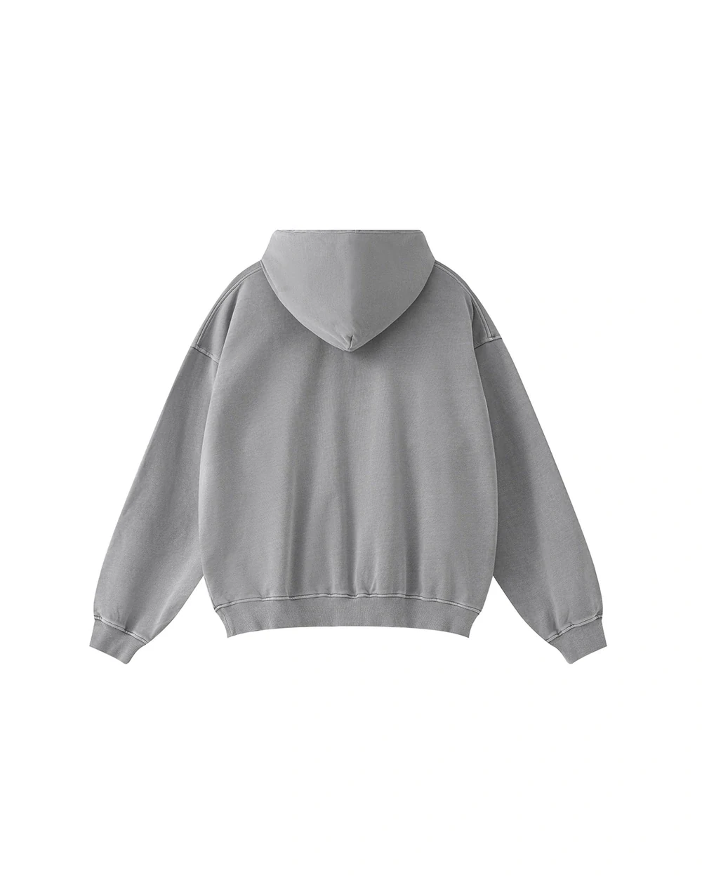 Washed Form back garment view in Medium Grey