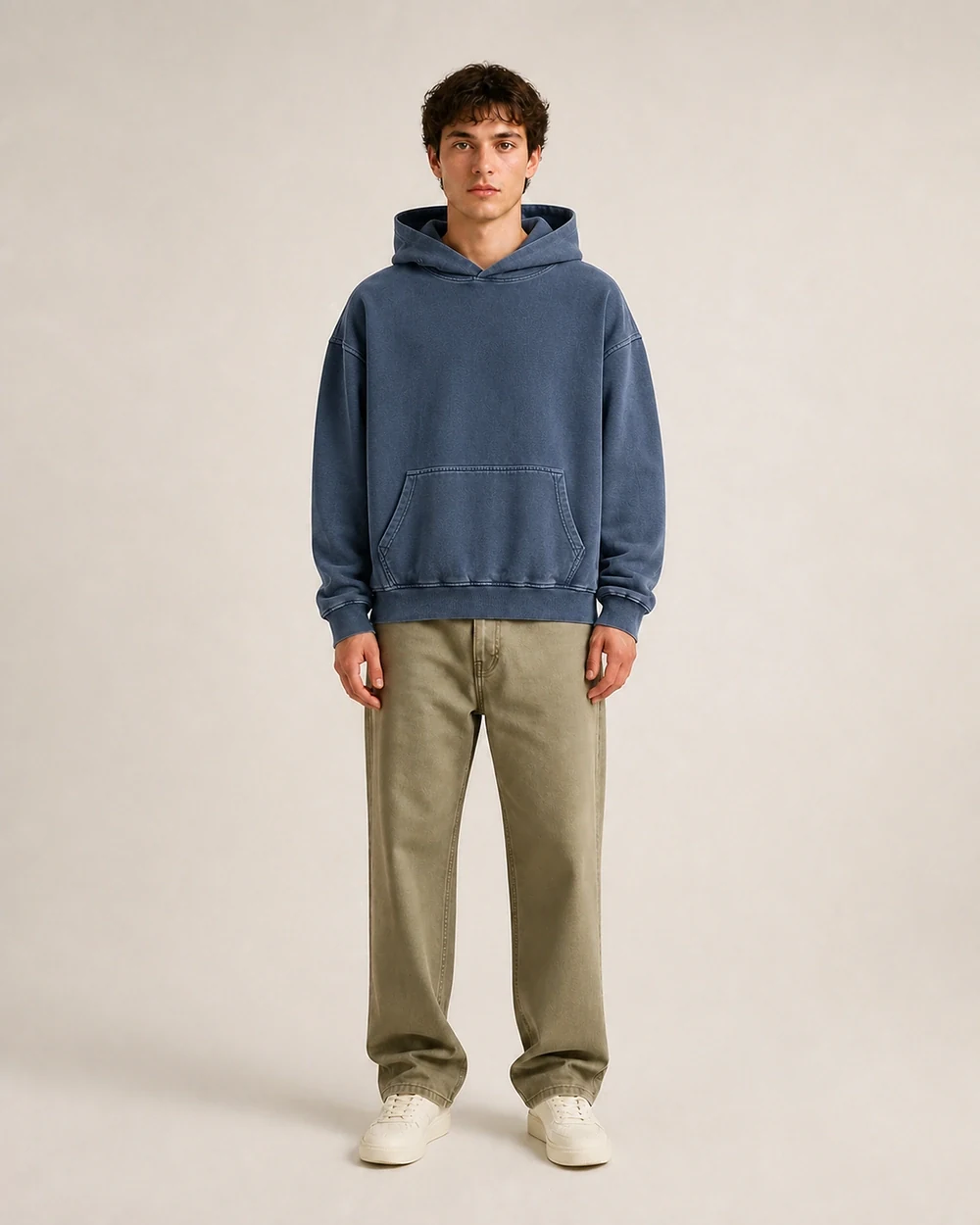Washed Form shown in a full-length front model view in Royal Blue