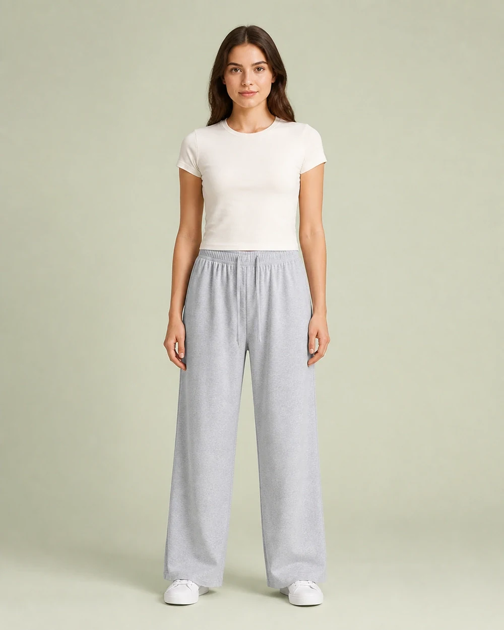Flow in Heather Grey shown in a product view