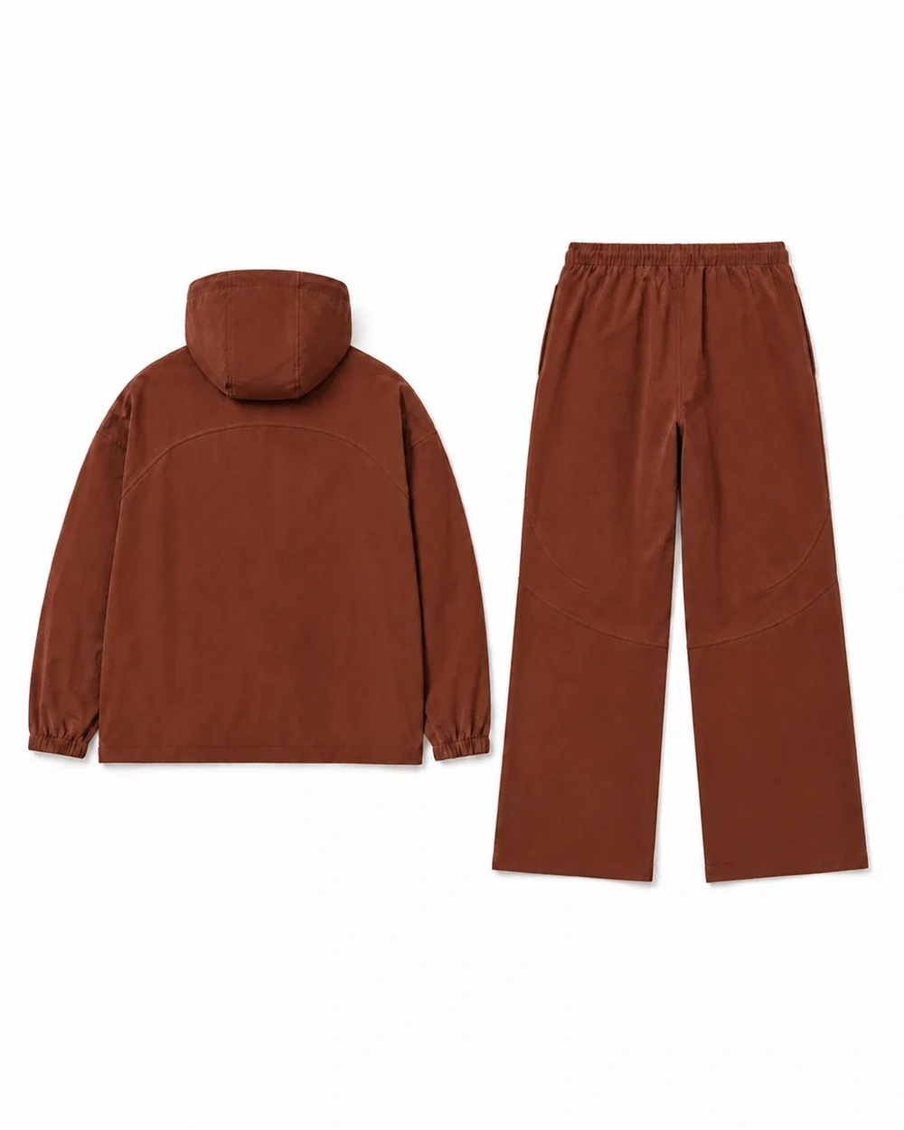 Trail back garment view in Rust Brown