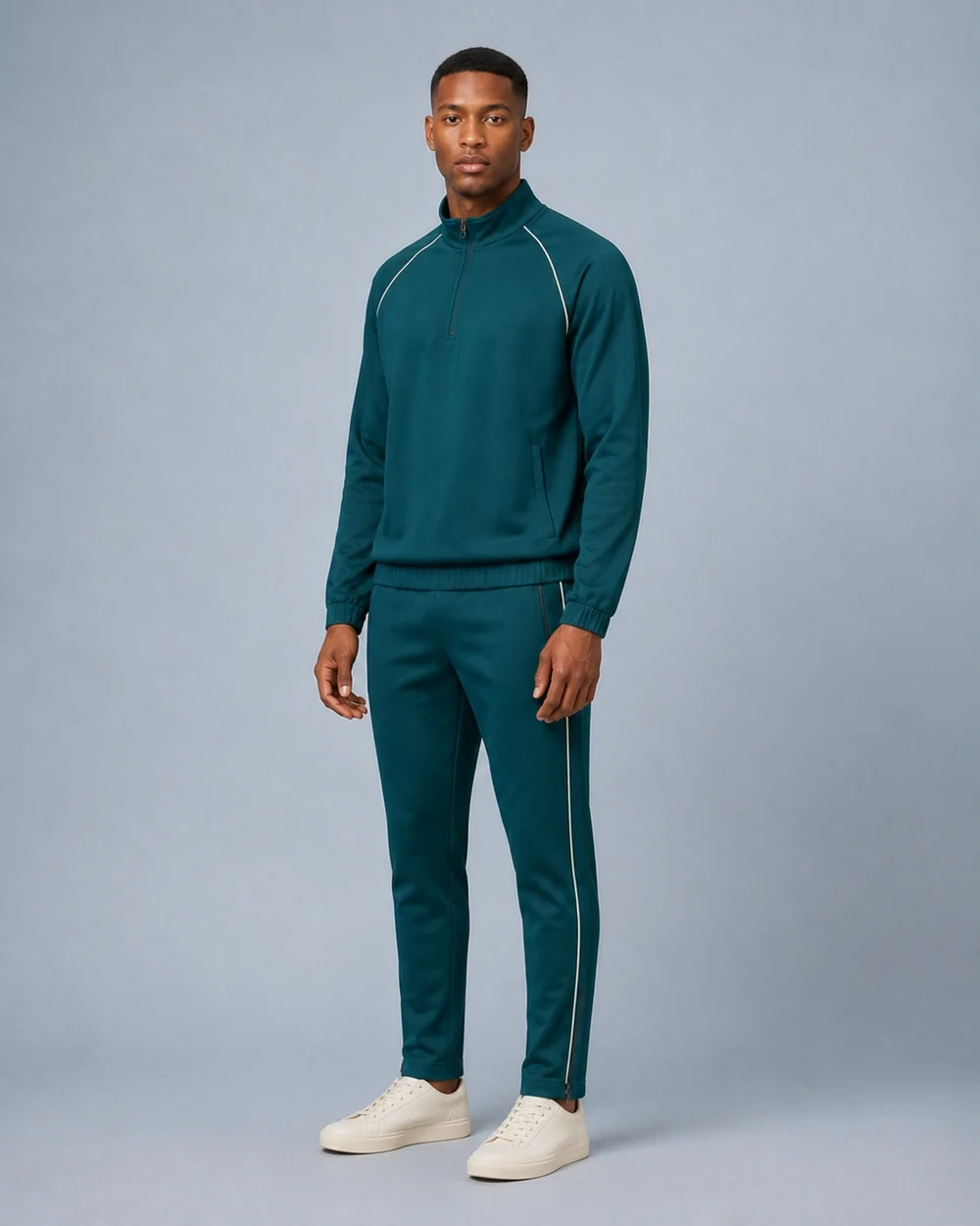 Vector shown in a full-length three-quarter model view in Deep Teal