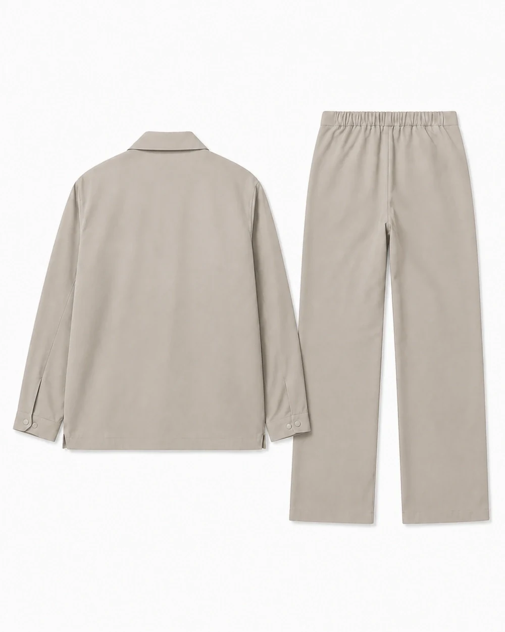 Studio back garment view in Fog Taupe