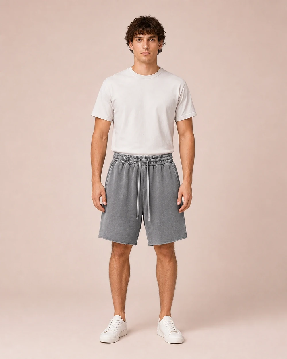 Rawline Shorts in Medium Grey shown in a product view