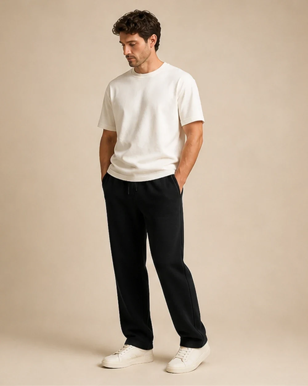 Drift shown in a full-length three-quarter model view in Black