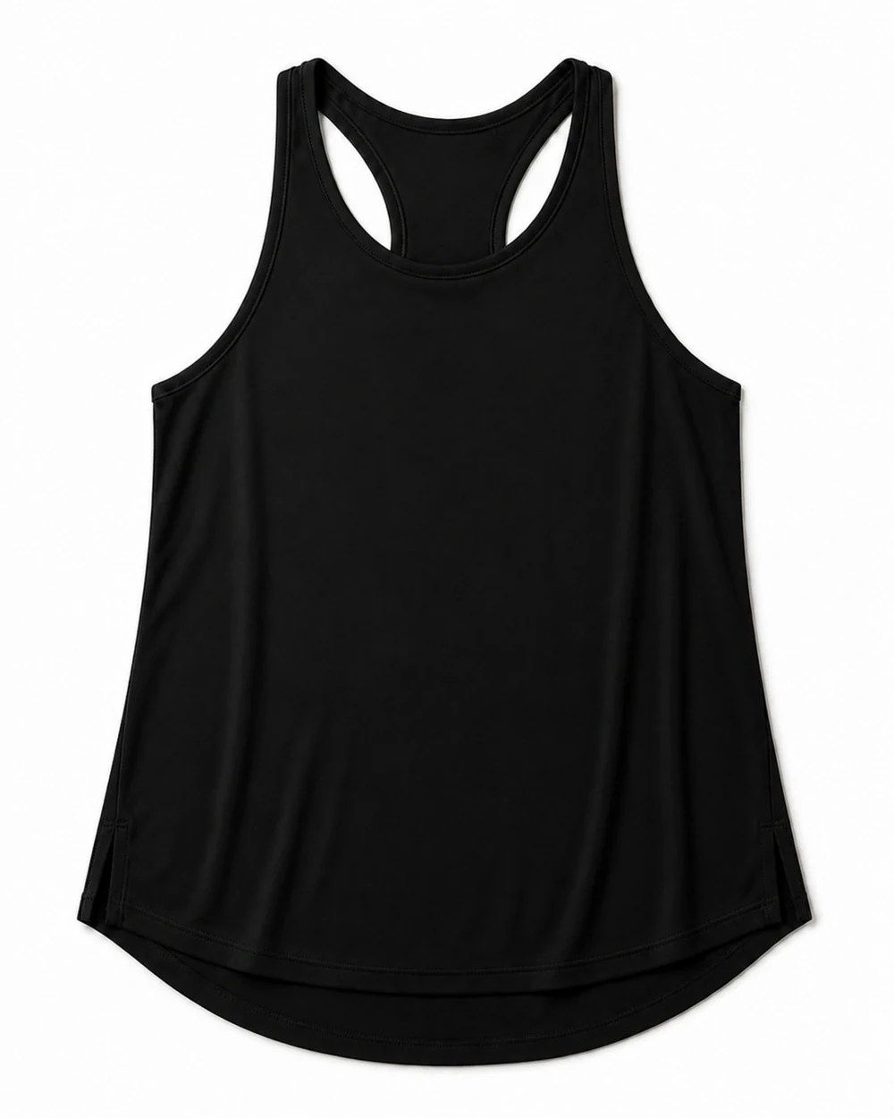 Arc Racerback front garment view in Black