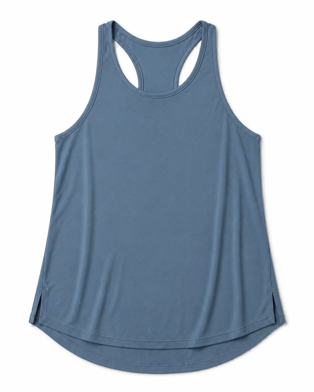 Arc Racerback front garment view in Dusty Blue