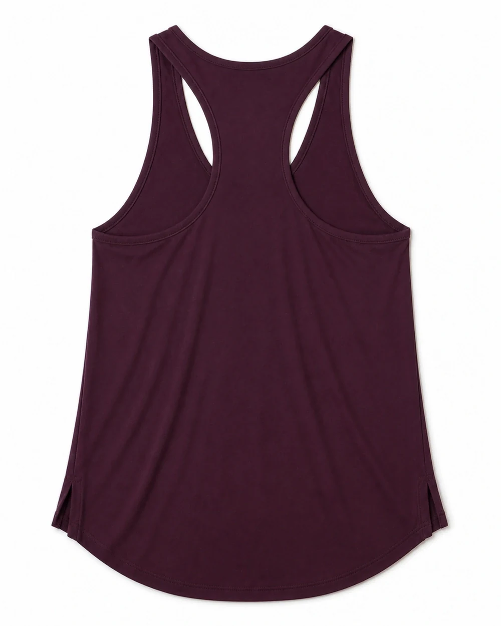Arc Racerback back garment view in Deep Plum