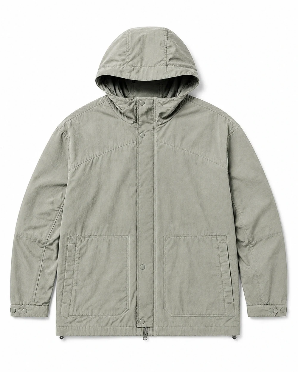 Roam Shell front garment view in Sage Grey