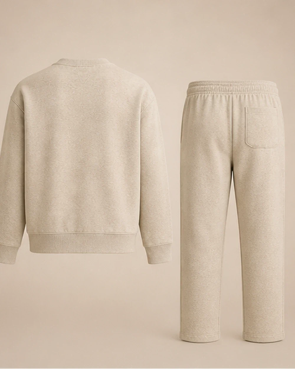 Haven Set back garment view in Oat