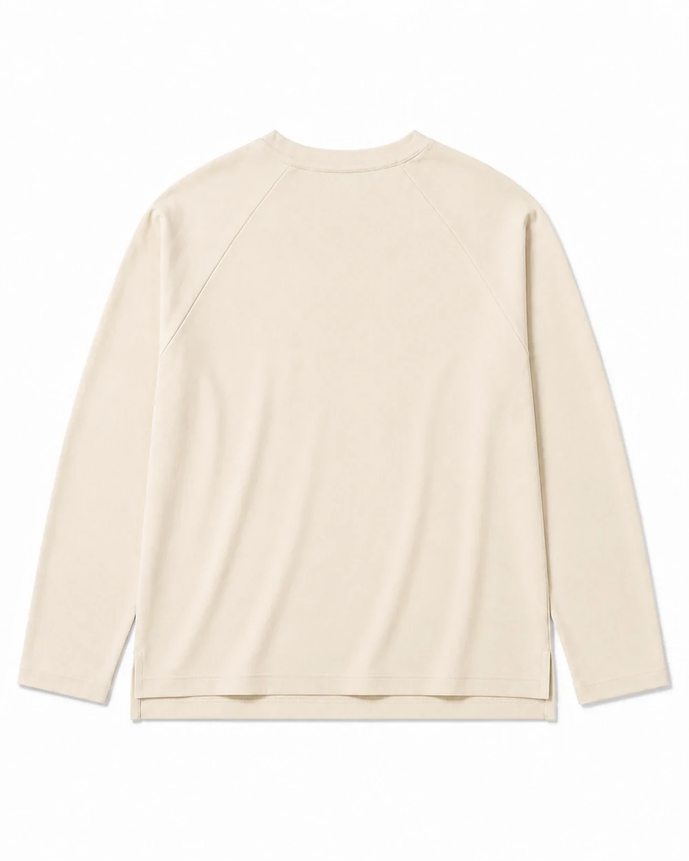 Relay Henley back garment view in Ecru