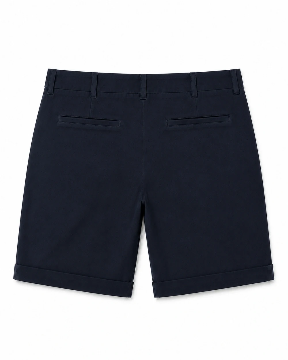 Pleat Chino back garment view in Ink Navy
