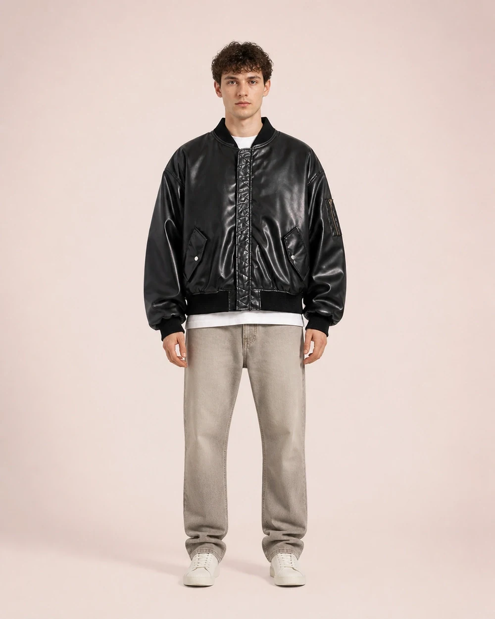 Vesper Bomber in Black shown in a product view