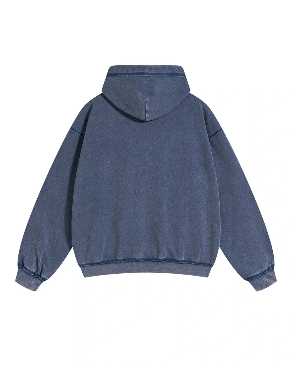 Riven back garment view in Vintage Indigo