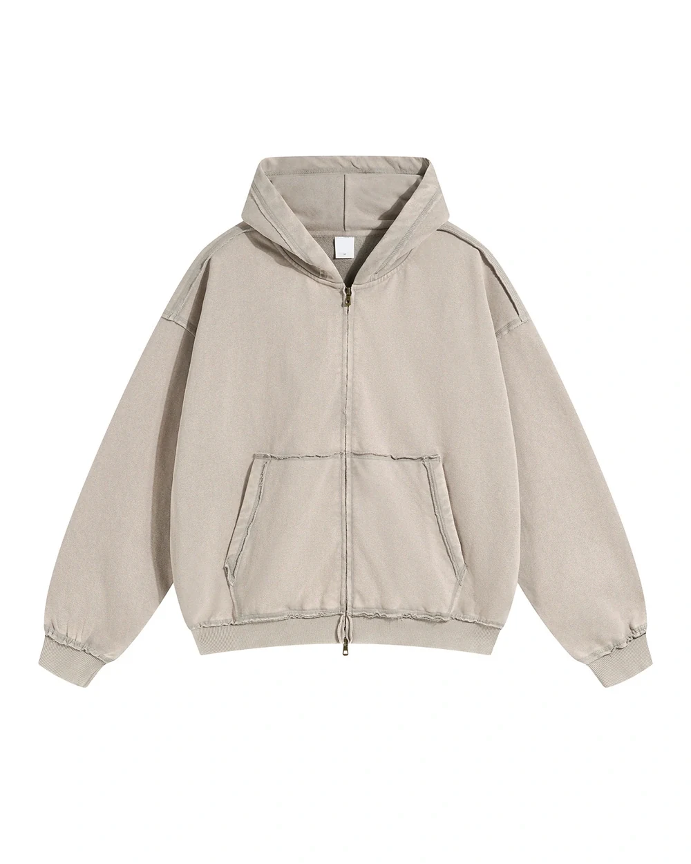 Riven front garment view in Vintage Light Grey