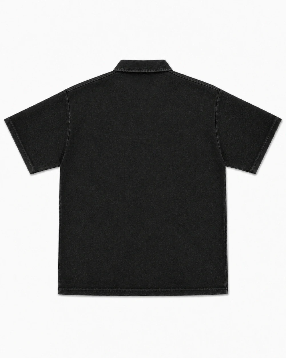Ridge Half-Zip back garment view in Waxed Black