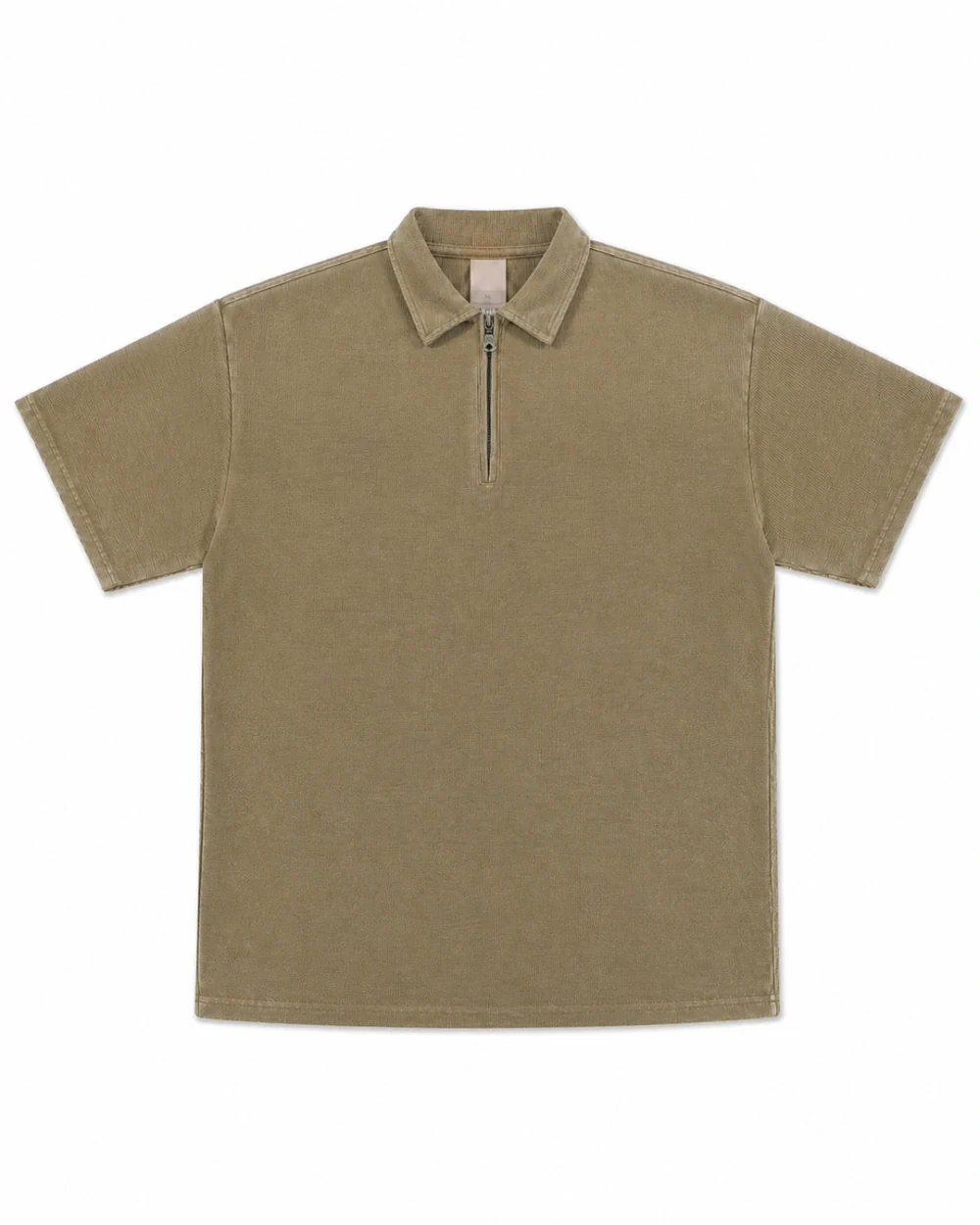 Ridge Half-Zip front garment view in Waxed Brown
