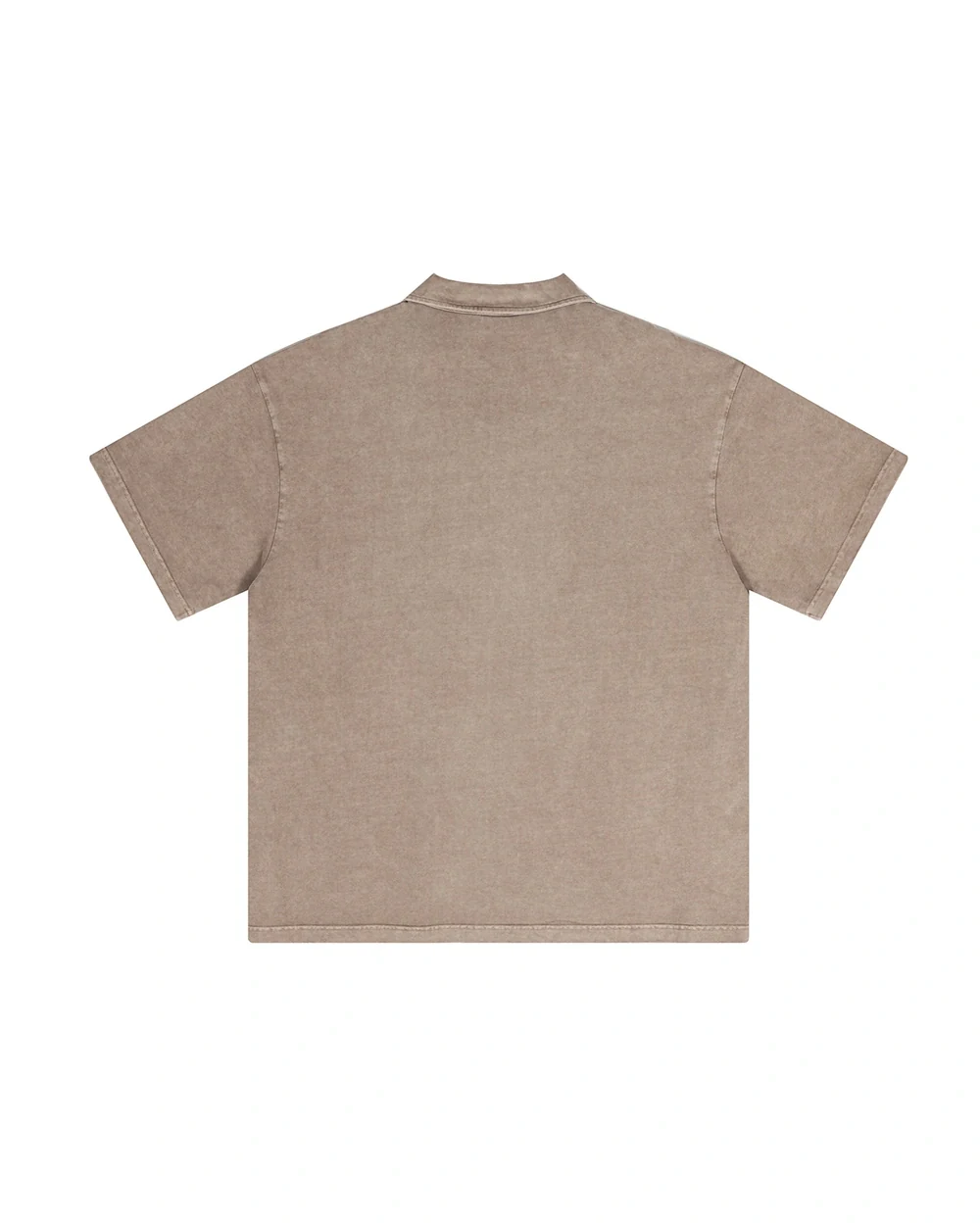 Foundry Polo back garment view in Mud Brown