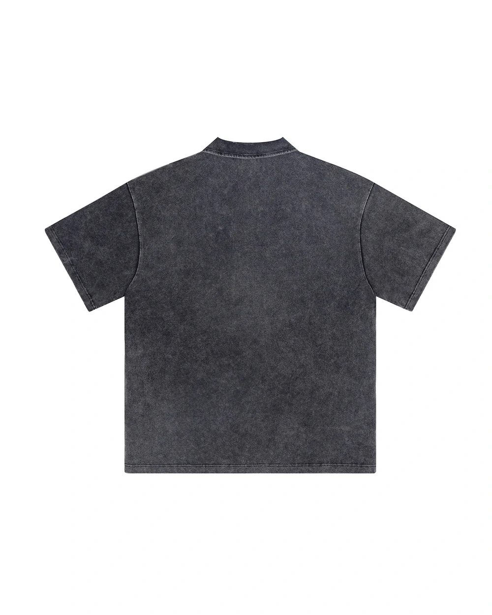 Foundry Polo back garment view in Snow Wash