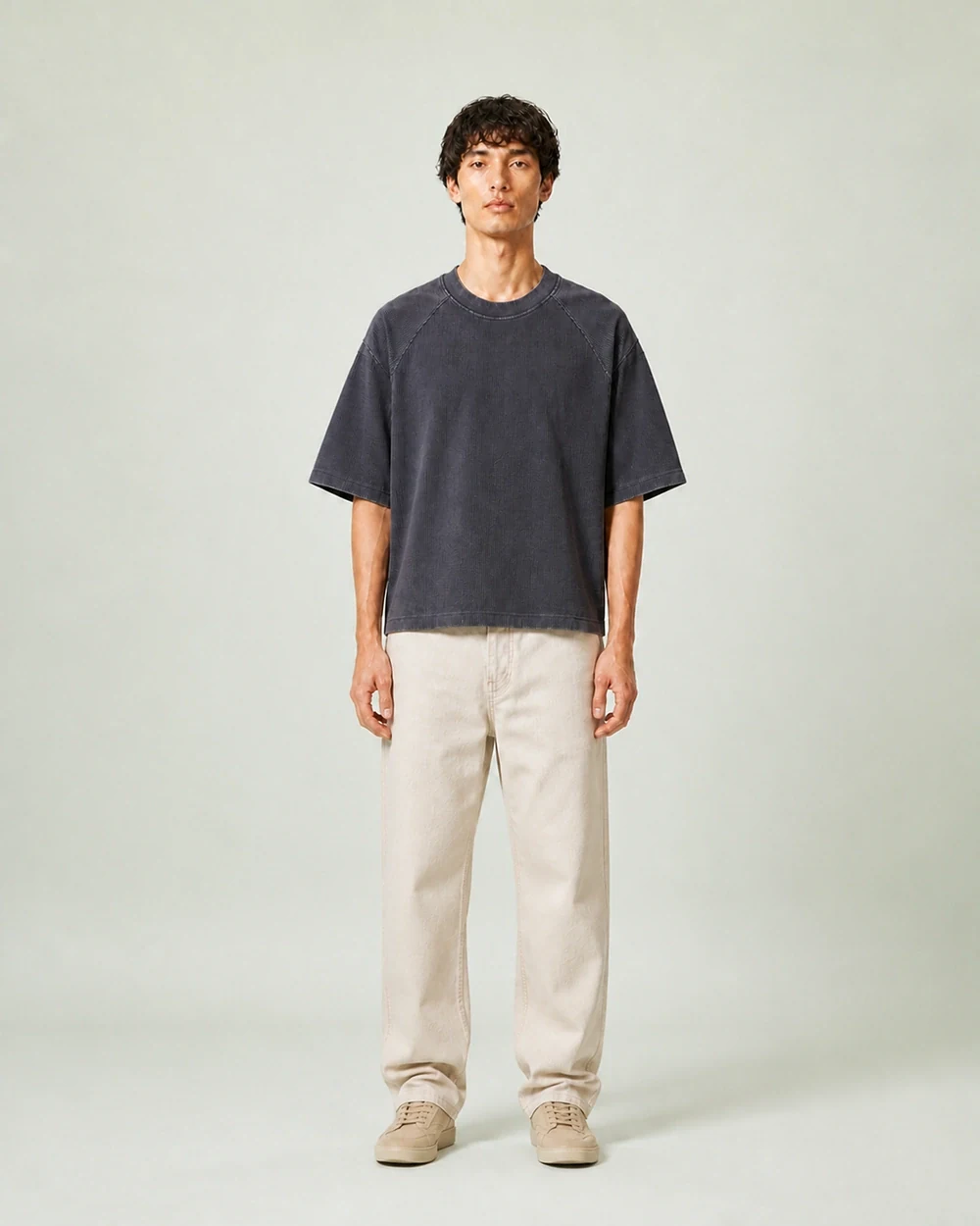Freestyler Vintage shown in a full-length front model view in Iron Grey